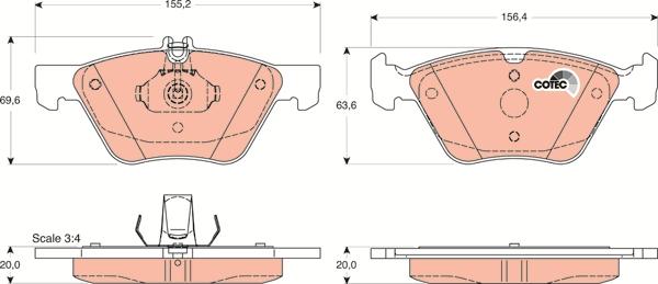 TRW GDB1215 - Set placute frana,frana disc aaoparts.ro