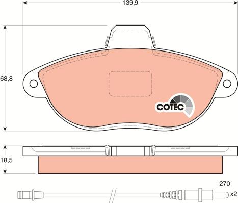 TRW GDB1216 - Set placute frana,frana disc aaoparts.ro