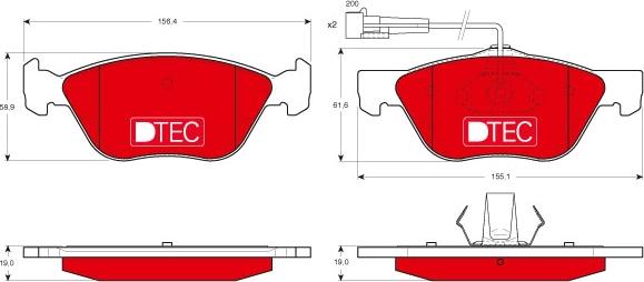 TRW GDB1212DTE - Set placute frana,frana disc aaoparts.ro