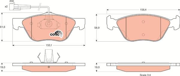 TRW GDB1212 - Set placute frana,frana disc aaoparts.ro