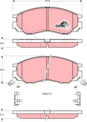 TRW GDB1286 - Set placute frana,frana disc aaoparts.ro