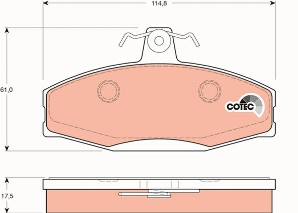 TRW GDB1280 - Set placute frana,frana disc aaoparts.ro