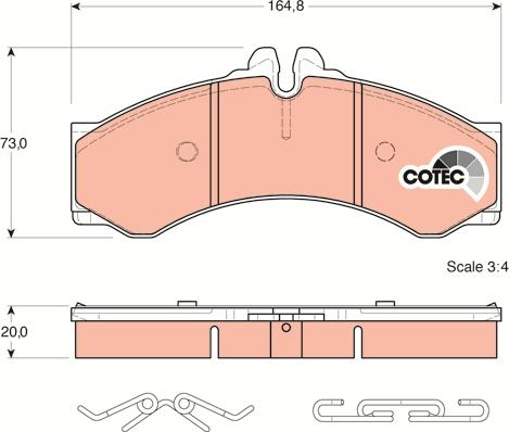 TRW GDB1288 - Set placute frana,frana disc aaoparts.ro