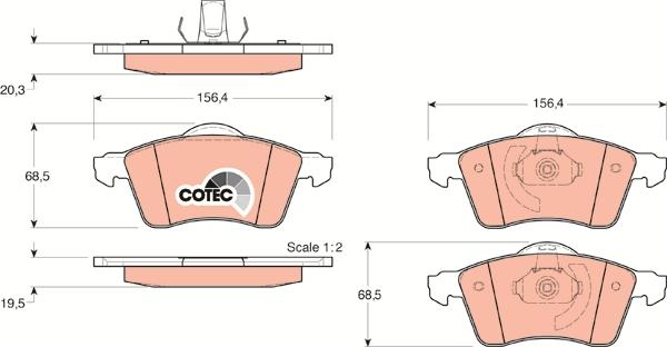 TRW GDB1282 - Set placute frana,frana disc aaoparts.ro