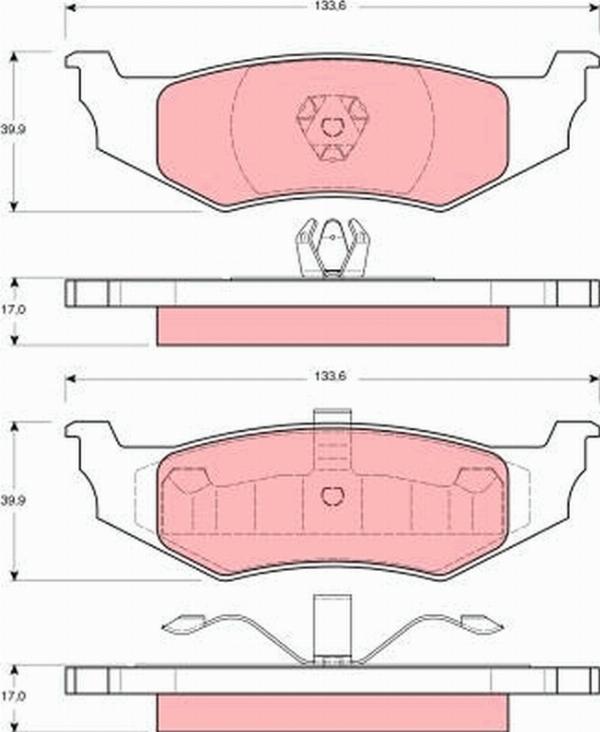 TRW GDB1234 - Set placute frana,frana disc aaoparts.ro