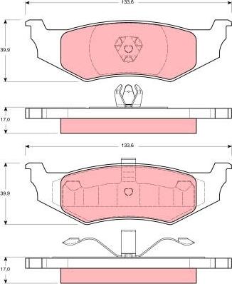 TRW GDB1234 - Set placute frana,frana disc aaoparts.ro