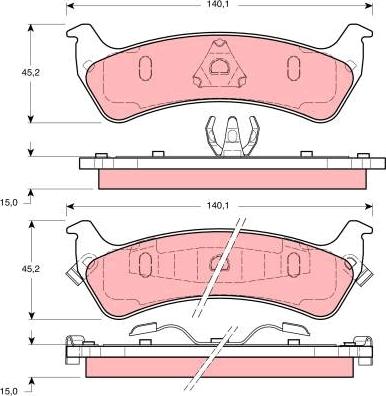 TRW GDB1238 - Set placute frana,frana disc aaoparts.ro