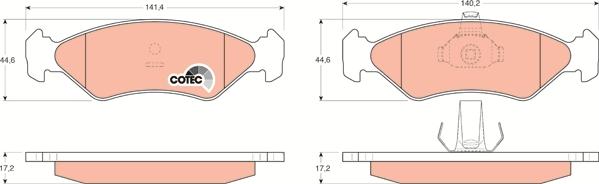 TRW GDB1221 - Set placute frana,frana disc aaoparts.ro