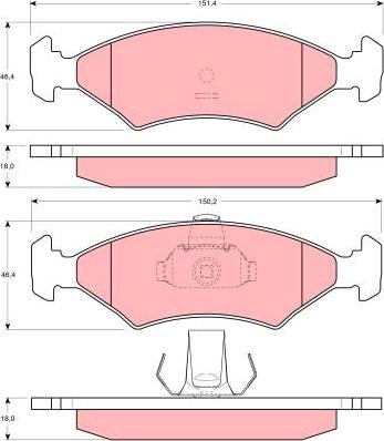 TRW GDB1222 - Set placute frana,frana disc aaoparts.ro