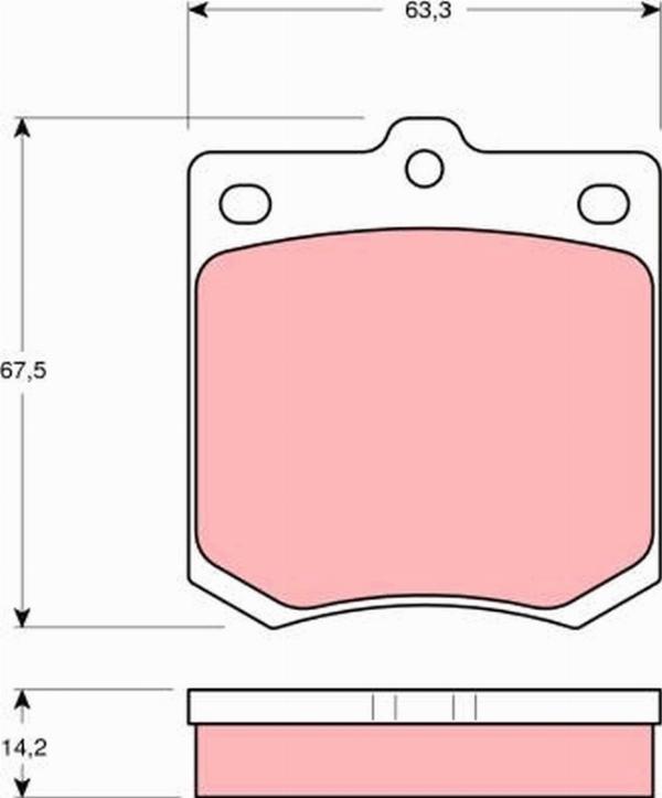 TRW GDB122 - Set placute frana,frana disc aaoparts.ro