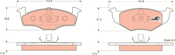 TRW GDB1274 - Set placute frana,frana disc aaoparts.ro