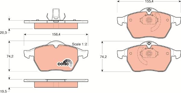 TRW GDB1271 - Set placute frana,frana disc aaoparts.ro