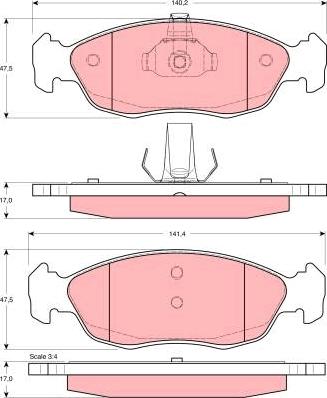 TRW GDB1278 - Set placute frana,frana disc aaoparts.ro