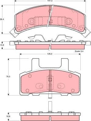 TRW GDB1273 - Set placute frana,frana disc aaoparts.ro