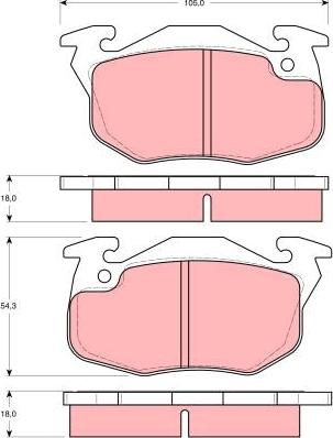 TRW GDB1277 - Set placute frana,frana disc aaoparts.ro