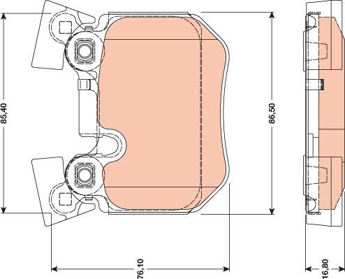 TRW GDB1795 - Set placute frana,frana disc aaoparts.ro