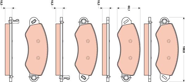 TRW GDB1744 - Set placute frana,frana disc aaoparts.ro