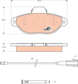 TRW GDB1745 - Set placute frana,frana disc aaoparts.ro