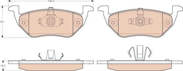 TRW GDB1754 - Set placute frana,frana disc aaoparts.ro