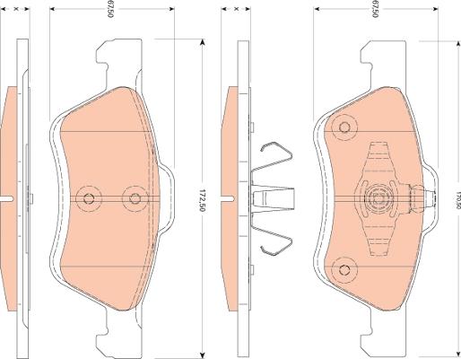 TRW GDB1752 - Set placute frana,frana disc aaoparts.ro