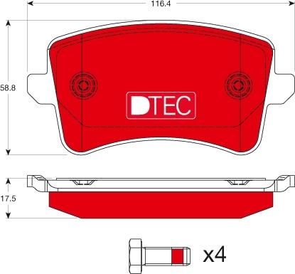 TRW GDB1765DTE - Set placute frana,frana disc aaoparts.ro