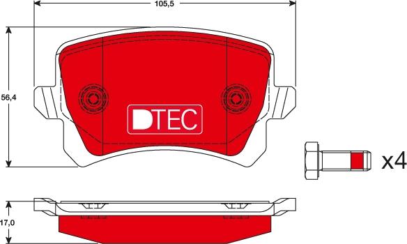 TRW GDB1763DTE - Set placute frana,frana disc aaoparts.ro