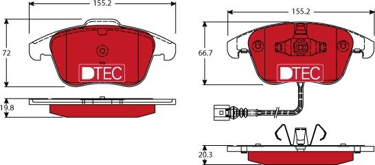 TRW GDB1762DTE - Set placute frana,frana disc aaoparts.ro