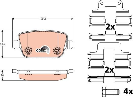 TRW GDB1709 - Set placute frana,frana disc aaoparts.ro