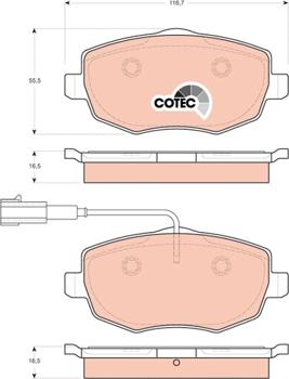 TRW GDB1706 - Set placute frana,frana disc aaoparts.ro