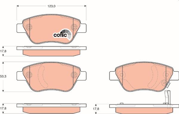 TRW GDB1700 - Set placute frana,frana disc aaoparts.ro