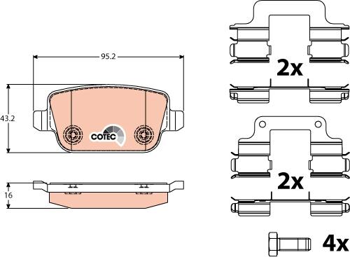 TRW GDB1708 - Set placute frana,frana disc aaoparts.ro