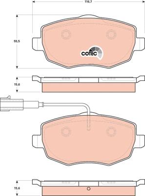 TRW GDB1707 - Set placute frana,frana disc aaoparts.ro