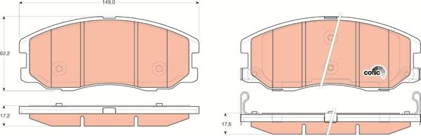 TRW GDB1715 - Set placute frana,frana disc aaoparts.ro