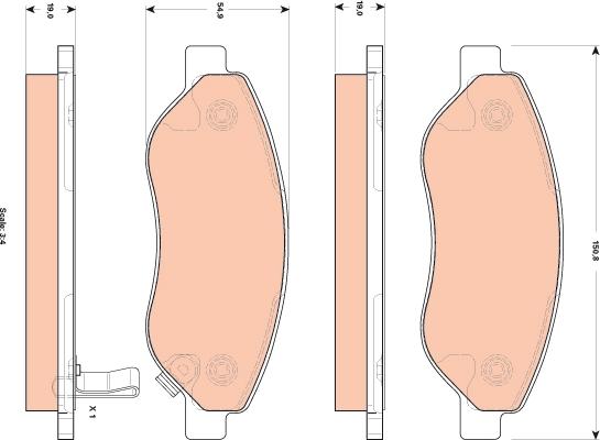 TRW GDB1713 - Set placute frana,frana disc aaoparts.ro