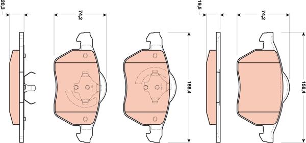 TRW GDB1717 - Set placute frana,frana disc aaoparts.ro