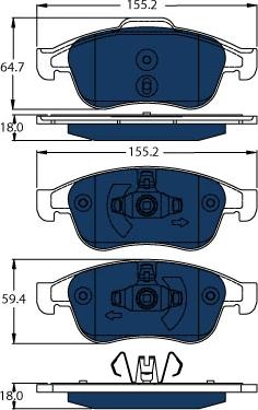 TRW GDB1789BTE - Set placute frana,frana disc aaoparts.ro