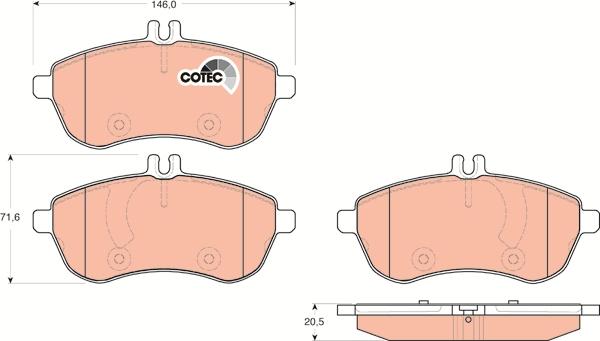 TRW GDB1736 - Set placute frana,frana disc aaoparts.ro