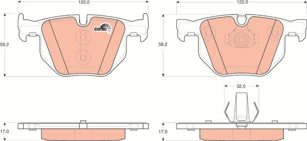 TRW GDB1730 - Set placute frana,frana disc aaoparts.ro