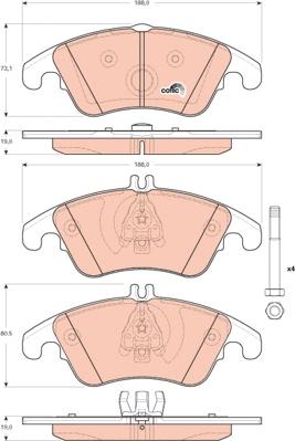 TRW GDB1737 - Set placute frana,frana disc aaoparts.ro