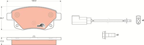 TRW GDB1725 - Set placute frana,frana disc aaoparts.ro