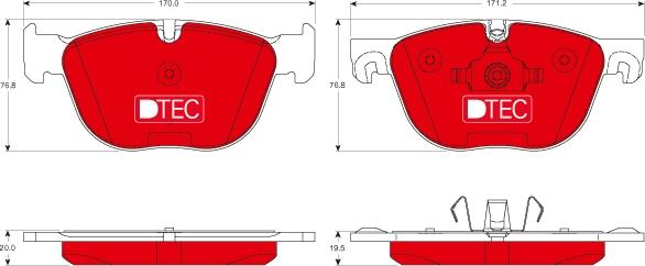 TRW GDB1726DTE - Set placute frana,frana disc aaoparts.ro