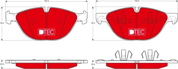 TRW GDB1728DTE - Set placute frana,frana disc aaoparts.ro