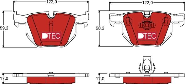 TRW GDB1727DTE - Set placute frana,frana disc aaoparts.ro