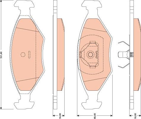 TRW GDB1776 - Set placute frana,frana disc aaoparts.ro