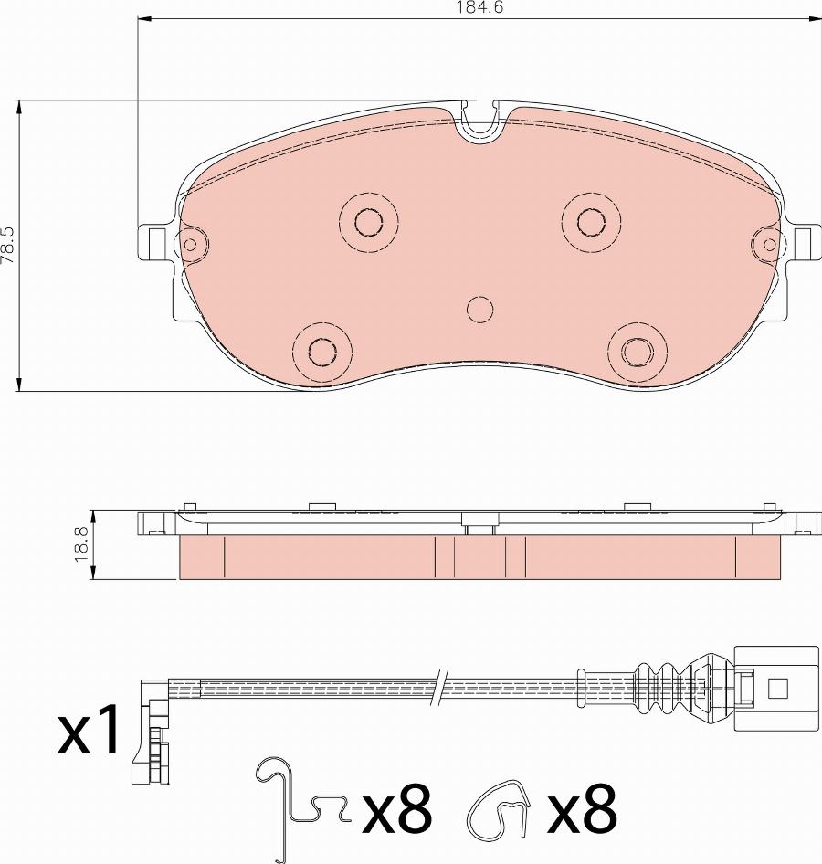 TRW GDB8408BTE - Set placute frana,frana disc aaoparts.ro