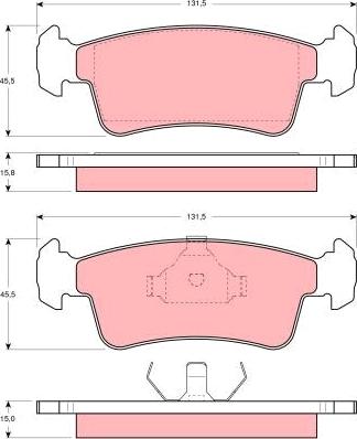 TRW GDB867 - Set placute frana,frana disc aaoparts.ro