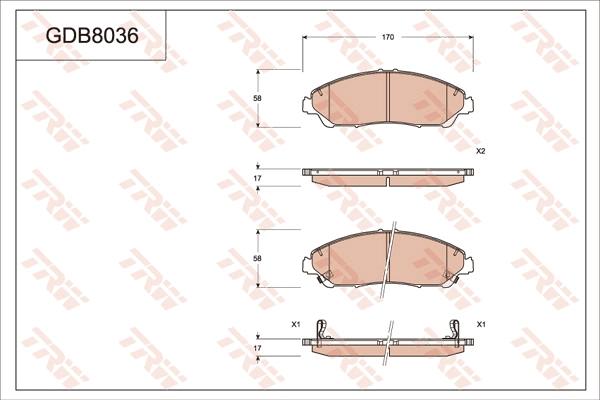 TRW GDB8036 - Set placute frana,frana disc aaoparts.ro