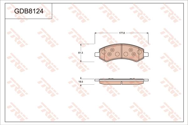 TRW GDB8124 - Set placute frana,frana disc aaoparts.ro