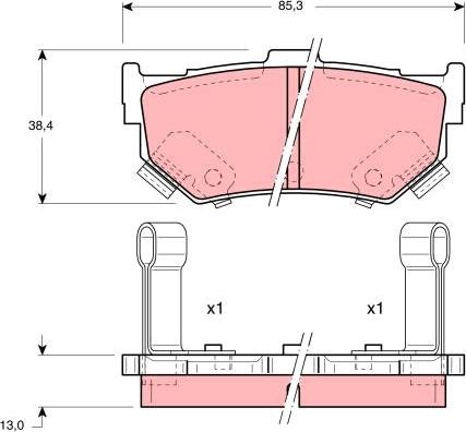 TRW GDB884 - Set placute frana,frana disc aaoparts.ro
