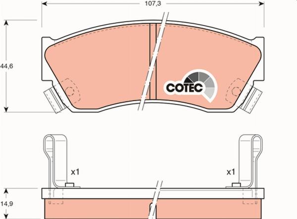 TRW GDB883 - Set placute frana,frana disc aaoparts.ro